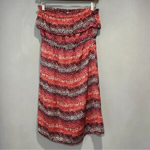 Velvet Torch Color Burst Strapless Dress Size Medium